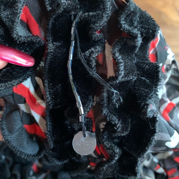 Choices Sheer Chiffon Button Down Shirt - Picture 11 of 11